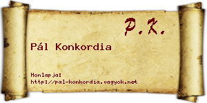 Pál Konkordia névjegykártya